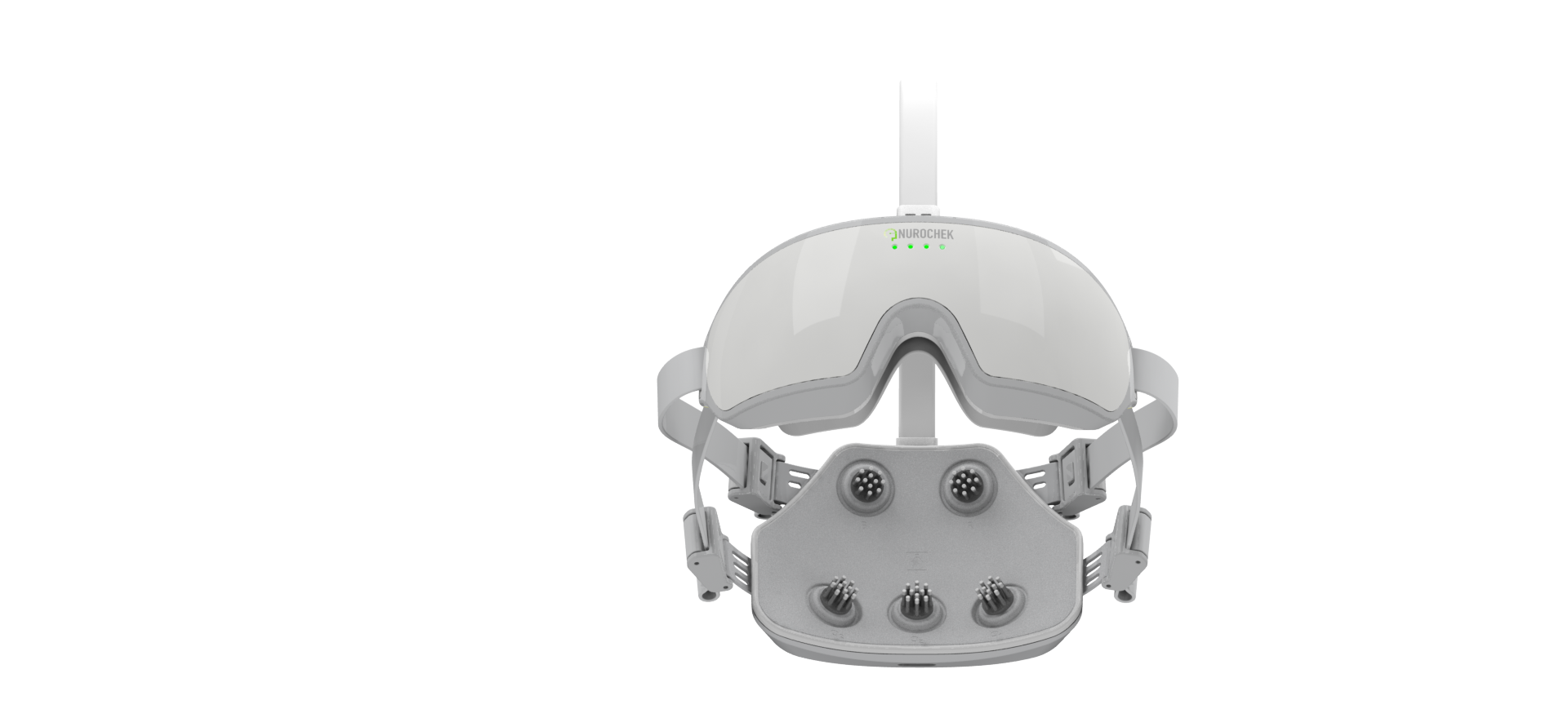 Nurochek-Pro headset — low front angle
